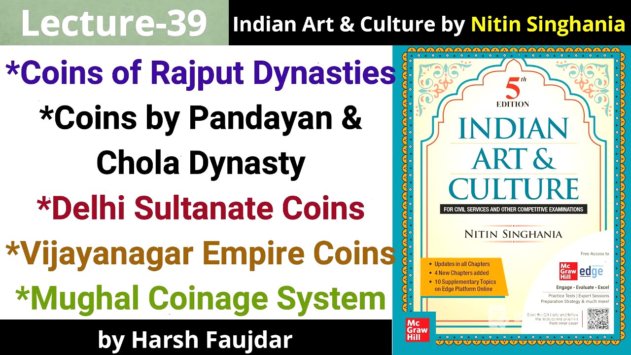 A39: Coins of Rajputs, Cholas, Delhi Sultante, Mughals | Indian Art & Culture by Nitin Singhania