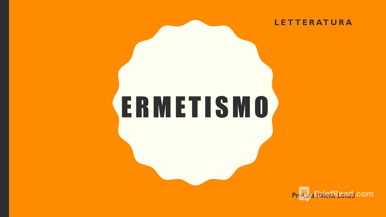 Ermetismo: contesto storico-culturale e caratteristiche della poesia
