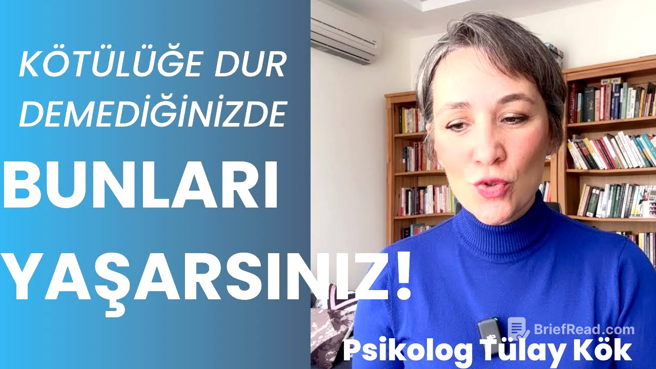 Maruz kaldığınız kötülük kendiliğinden son bulmaz. Katlandığınızda şunları yaşayabilirsiniz!