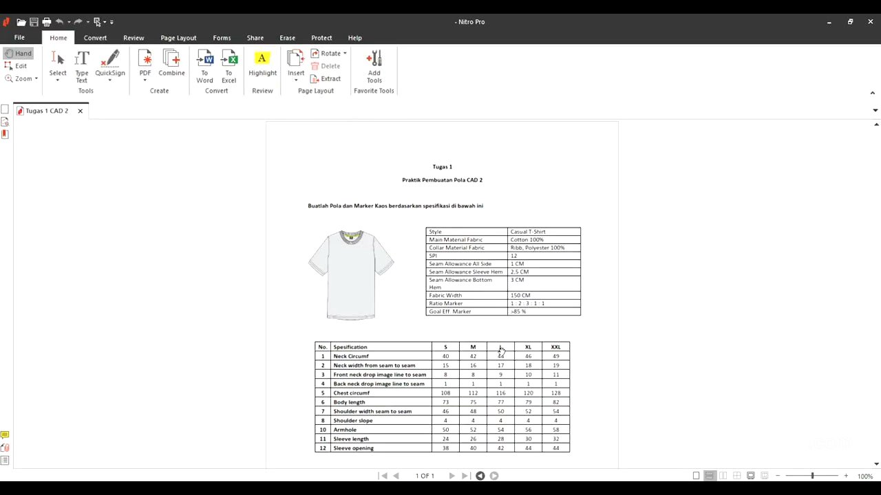 Tutorial pembuatan pola dan grading serta marker kaos menggunakan aplikasi optitex 15