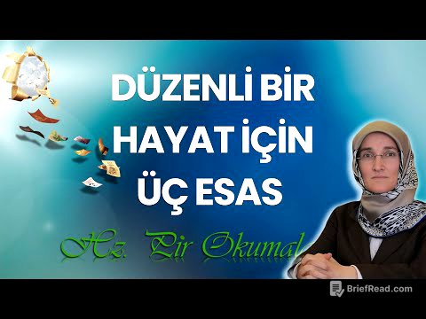 EMİNE EROĞLU İLE HZ. PİR OKUMALARI: DÜZENLİ BİR HAYAT İÇİN ÜÇ ESAS