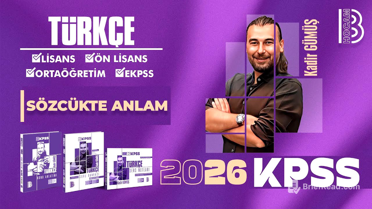 36) KPSS Türkçe - Sözcükte Anlam - Kadir Gümüş - 2026