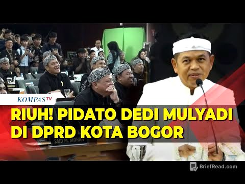 [FULL] Riuh! Pidato Dedi Mulyadi di Rapat Paripurna Hari Jadi Kota Bogor Disambut Tepuk Tangan