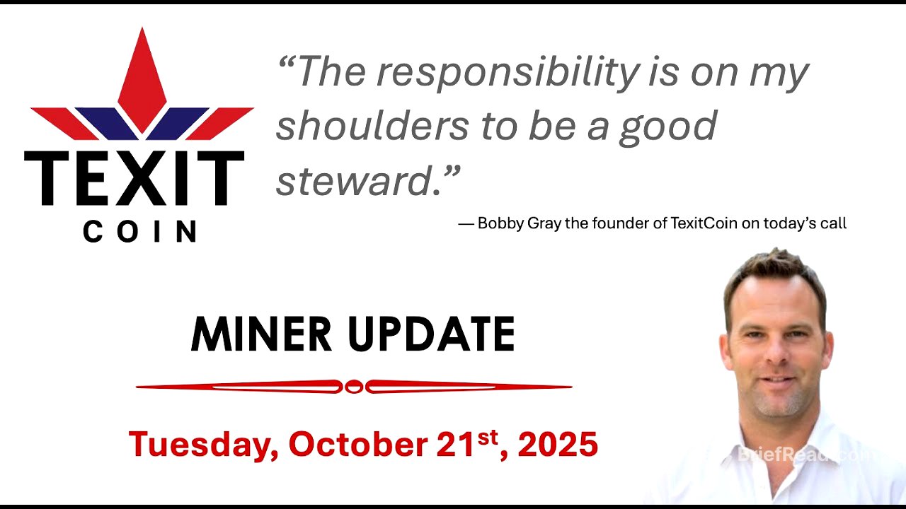 TexitCoin Miner Update - October 21st 2025