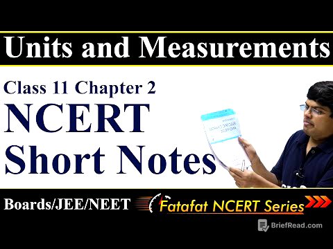 Units and Measurements | Class 11 Physics | NCERT Short Notes | ๐
๐๐ญ๐๐๐๐ญ ๐๐๐๐๐ ๐๐๐ซ๐ข๐๐ฌ