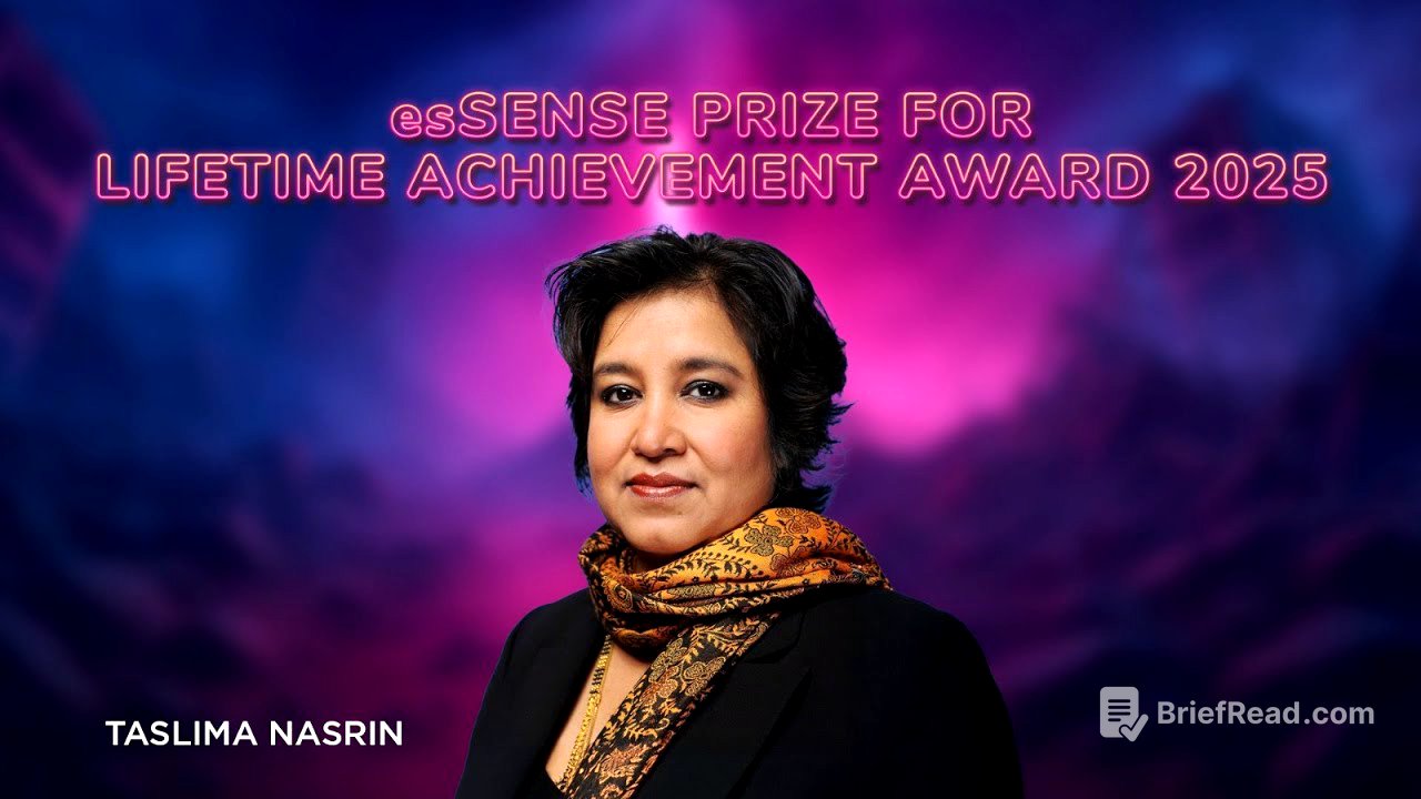 esSENSE Prize 2025 | Taslima Nasrin | Litmus'25