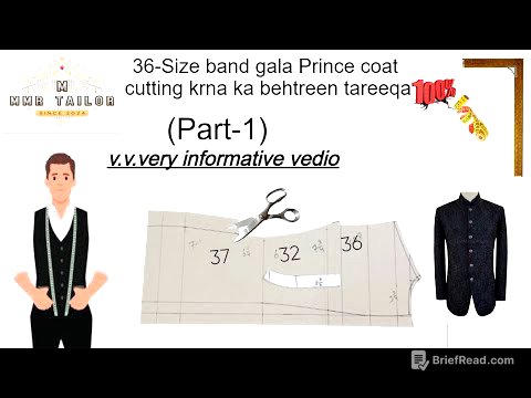 36-size band gala prince coat Ki back side cutting Krna ka tareeqa || how to cut prince coat(part-1)