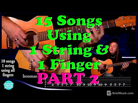 15 1 String Guitar Songs Part 2   Beginners Guitar Songs   Easy Songs to Play on Guitar