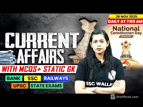 Current Affairs Today | 26 November Current Affairs 2025 | Daily Current Affairs | By Krati Mam