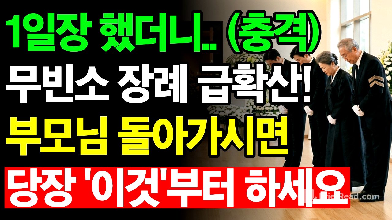긴급 확인 | 무빈소 장례 급확산! 장례비 최대 1000만원 아끼는 방법 | 당장 이것부터 하세요 | 장례 절차 정리
