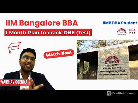 Crack IIM Bangalore BBA DBE Exam in just 1 Month with these Preparation tips!