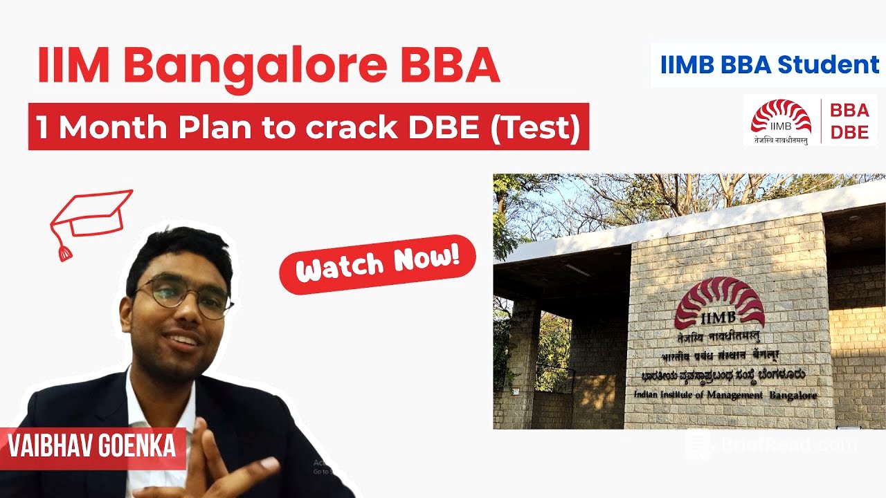 Crack IIM Bangalore BBA DBE Exam in just 1 Month with these Preparation tips!
