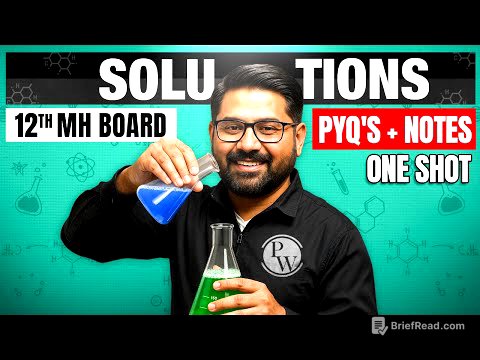 Solutions in One Shot 🔥 | Class12th HSC | Chemistry | Maharashtra Board