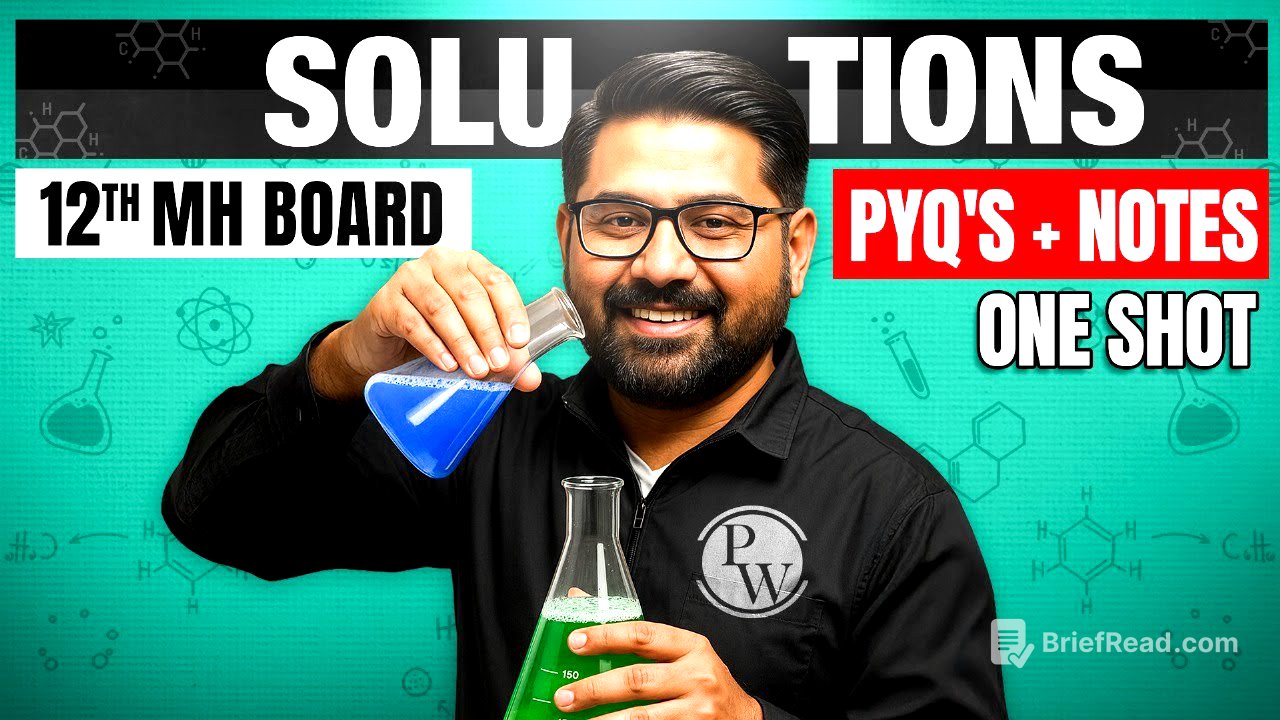 Solutions in One Shot 🔥 | Class12th HSC | Chemistry | Maharashtra Board