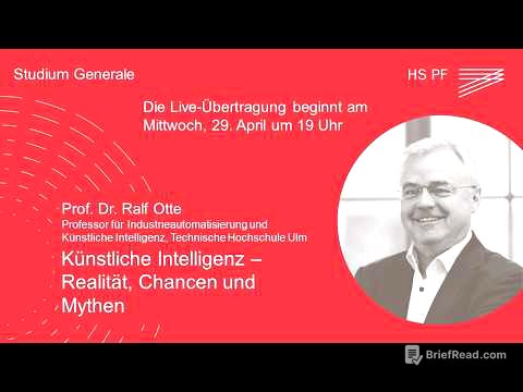 Studium Generale HSPF – Prof. Dr. Ralf Otte: „Künstliche Intelligenz – Realität, Chancen und Mythen“