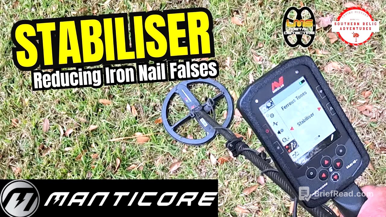 Minelab Manticore - Stabiliser - Reducing The Iron Nail Falsing 