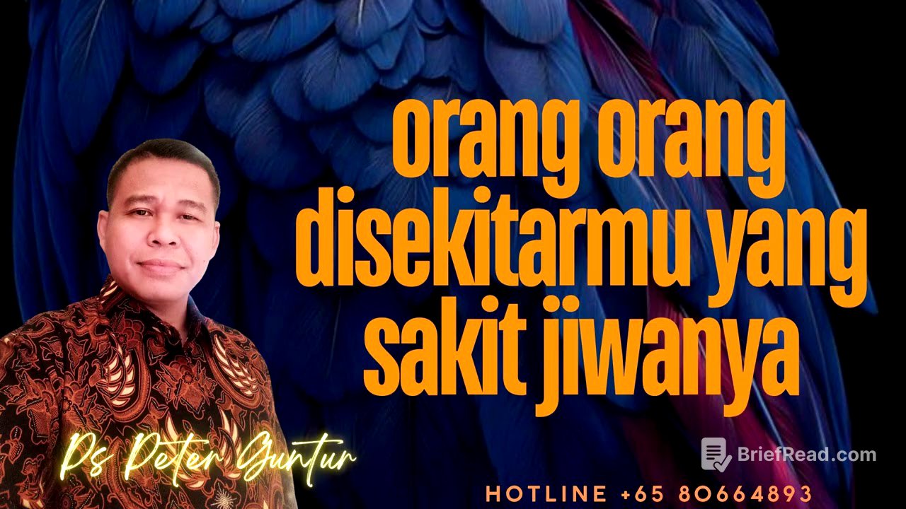 ORANG ORANG YANG SAKIT JIWANYA DI SEKITARMU   -  PETER GUNTUR