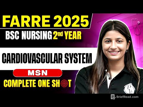 Cardiovascular System MSN Bsc Nursing 2nd Year | Farre Series For Bsc Nursing #bscnursing2ndyear