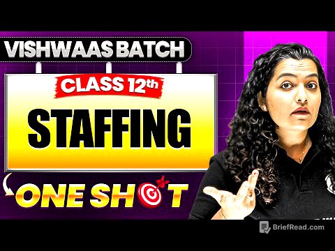 Staffing Class 12th | Class 12th Business Studies One Shot🎯| Chapter 6 BST | Vishwaas Batch