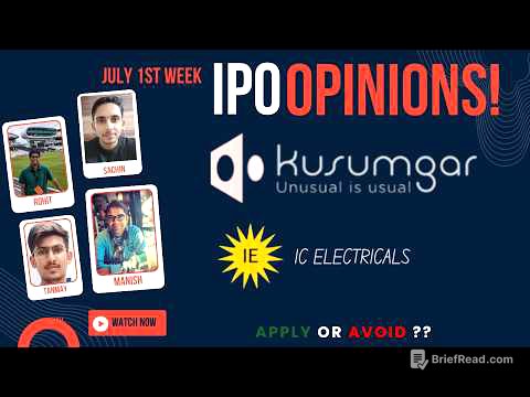 Kusumgar, IC Electricals July 1st week IPOs - Apply/Avoid? Primary Market Chatter
