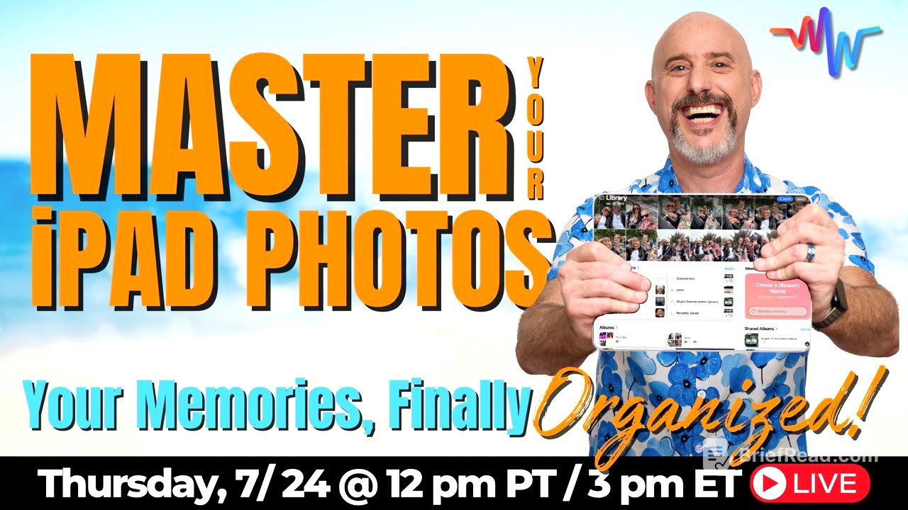 📸 Master Your iPad Photos with iPadOS 18 – Exclusive Live Training! 📱