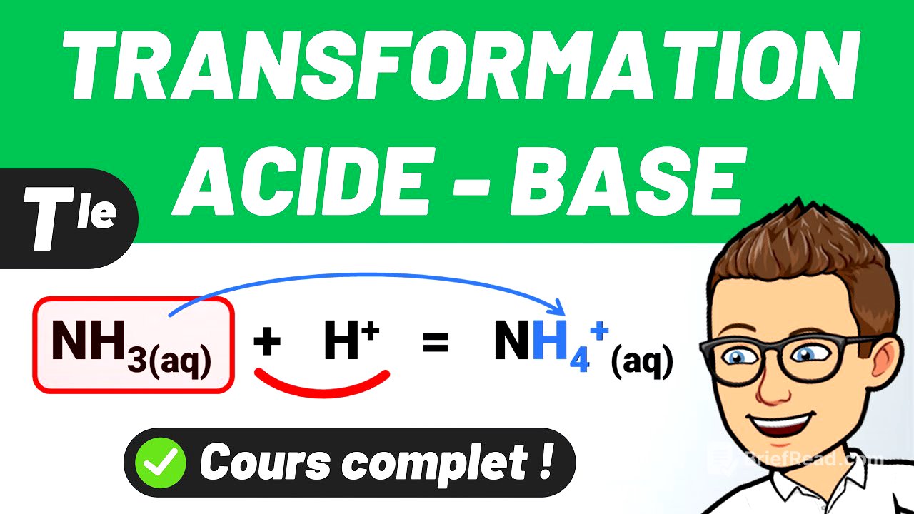 TRANSFORMATIONS ACIDE - BASE ✅ Cours complet 💪 Terminale spécialité