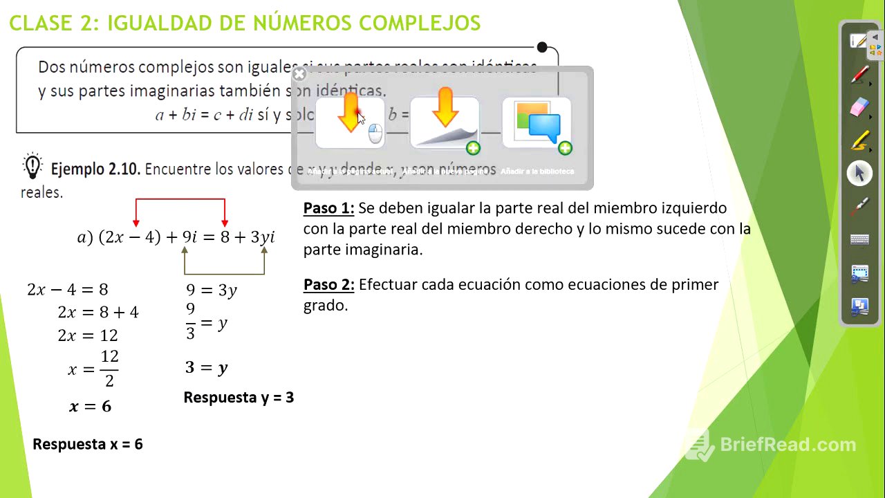 Igualdad de Números Complejos