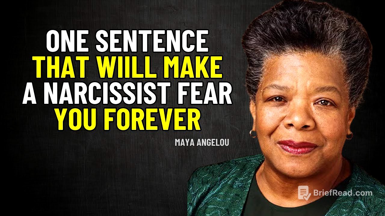 One Sentence That Will Make a Narcissist Fear You Forever | Maya Angelou Motivation
