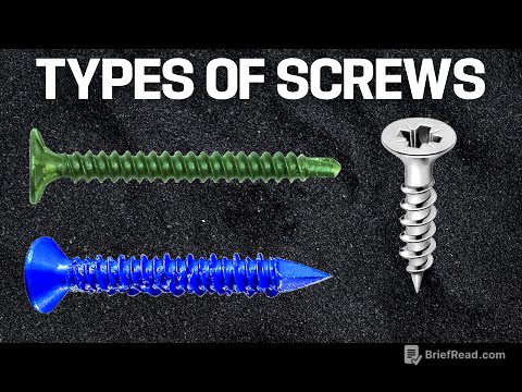 What are the Different Types of Screws & When To Use Them!!