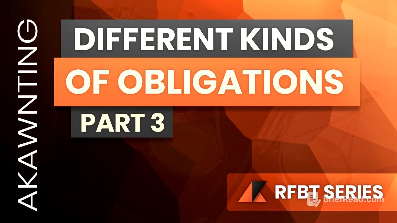 Kinds of Obligations Part 3 (2020)