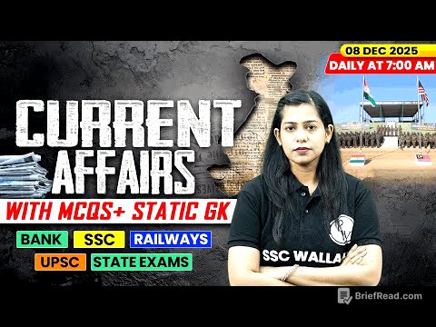 Current Affairs Today | 08 December Current Affairs 2025 | Daily Current Affairs | By Krati Mam