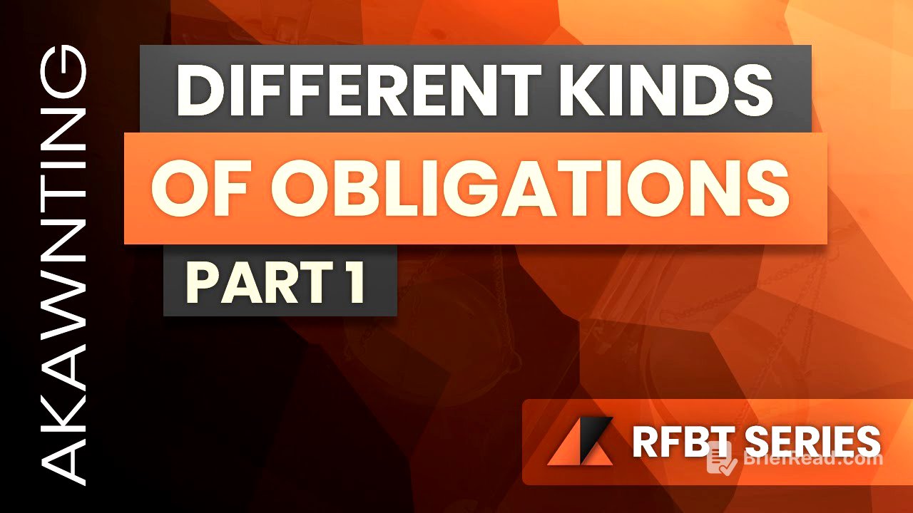 Kinds of Obligations Part 1 (2020)