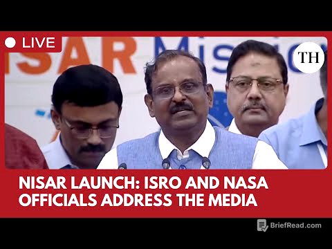 Live: NISAR satellite launched successfully: Top officials of ISRO and NASA address media