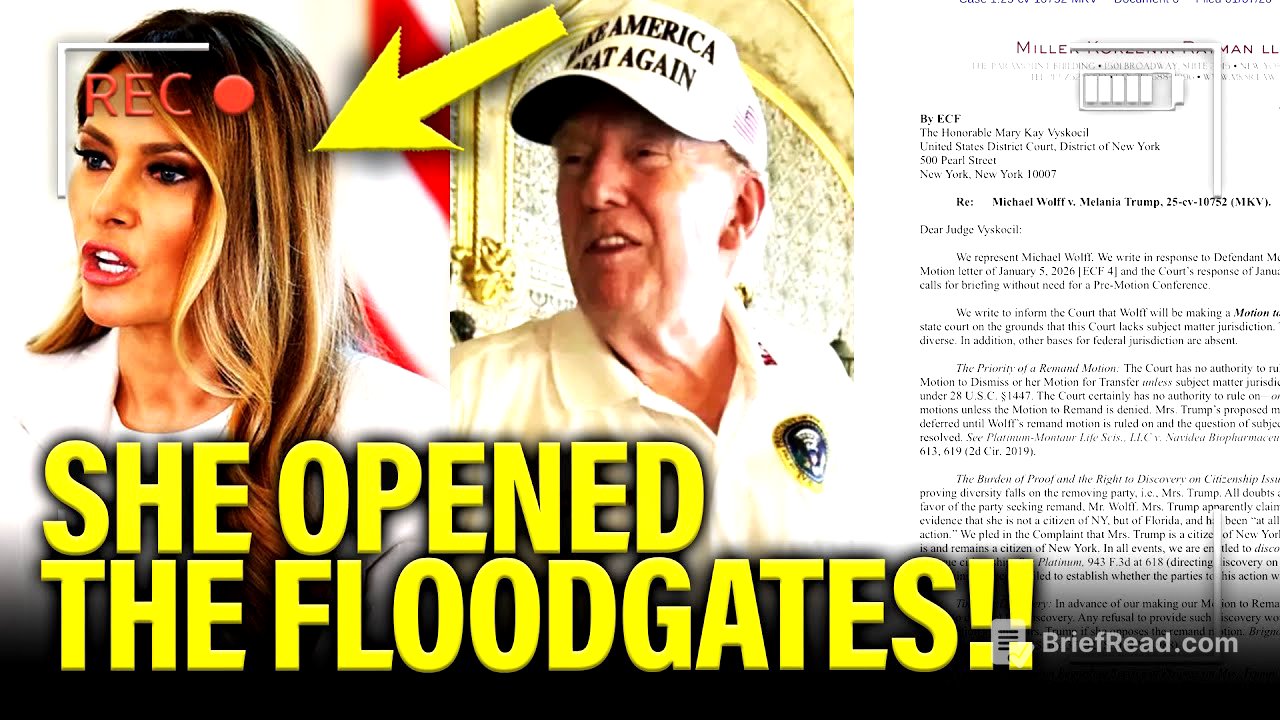 OOPS! Melania Makes FATAL ERROR in Court over EPSTEIN CLAIMS