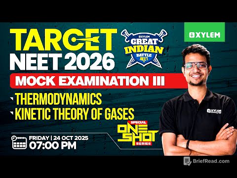 Target NEET 2026: GIB - III | Special One-Shot Series - Thermodynamics & Kinetic Theory Of Gases |