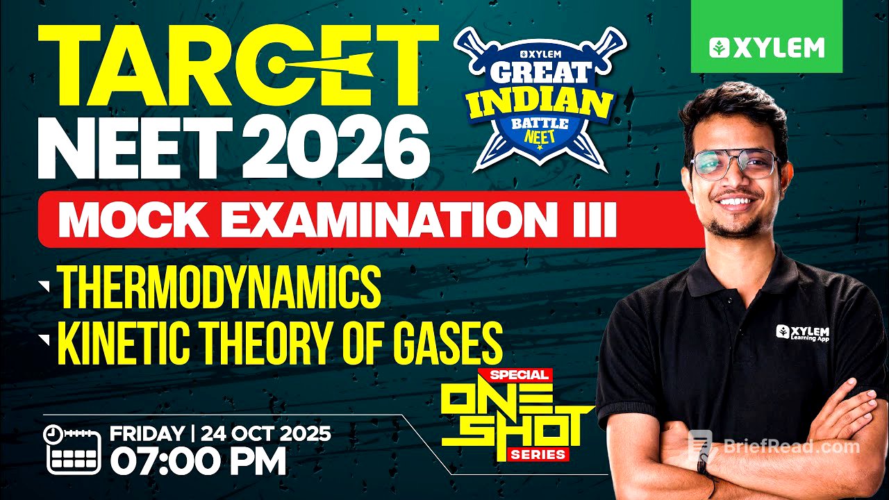 Target NEET 2026: GIB - III | Special One-Shot Series - Thermodynamics & Kinetic Theory Of Gases |