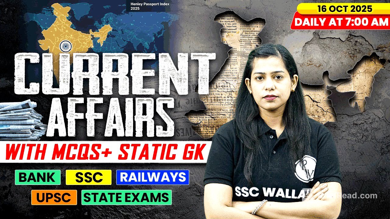 Current Affairs Today | 16 October Current Affairs 2025 | Daily Current Affairs | By Krati Mam