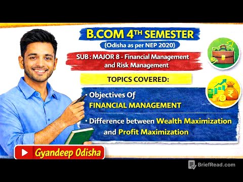 B.Com 4th Semester Financial Management | Objectives | Wealth vs Profit Maximization | NEP 2020