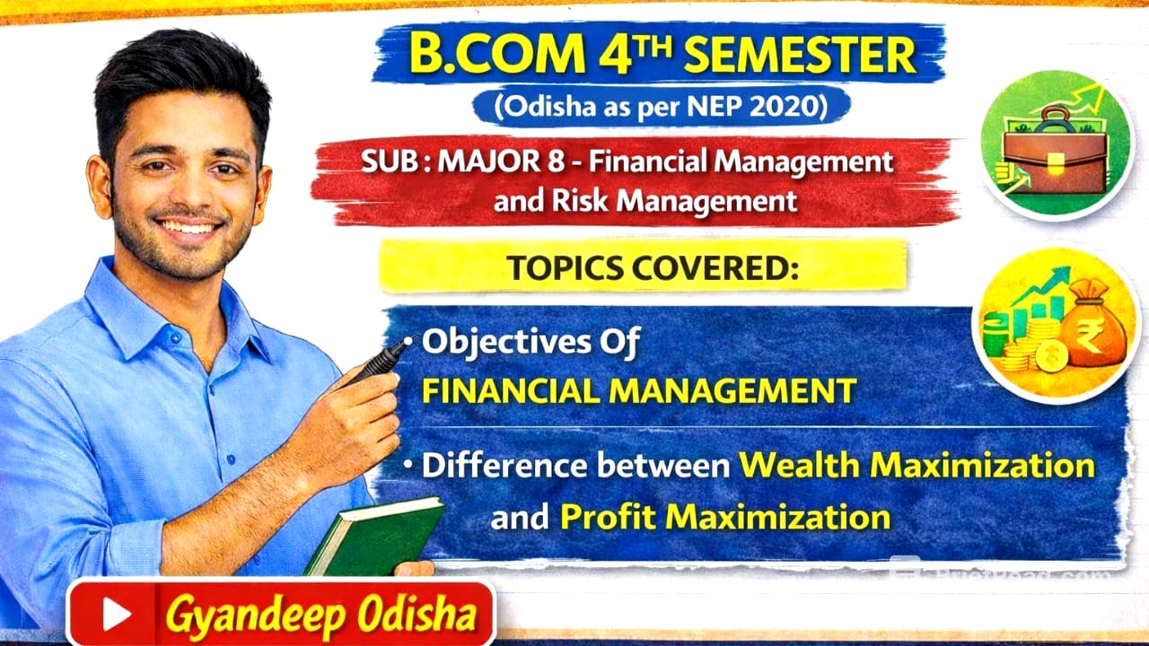 B.Com 4th Semester Financial Management | Objectives | Wealth vs Profit Maximization | NEP 2020