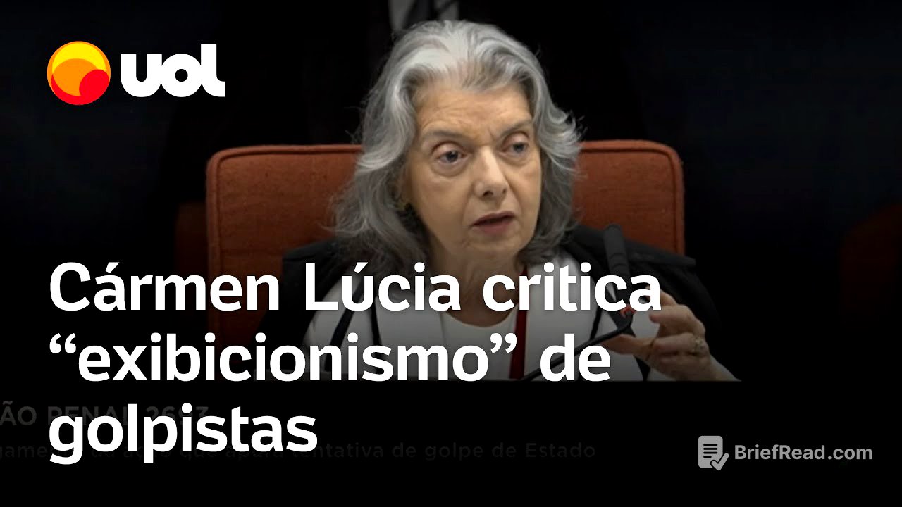 Cármen Lúcia critica 'exibicionismo' de golpistas e fala em 'silêncio ditatorial' durante julgamento