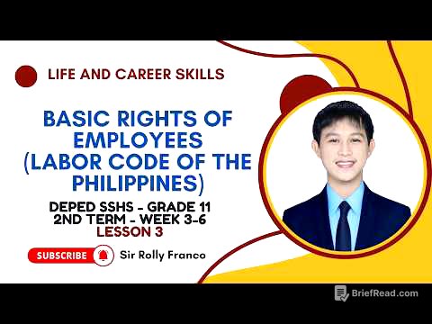 Basic Rights of Employees (Labor Code PH) | Workplace Considerations for Career Success | LCS