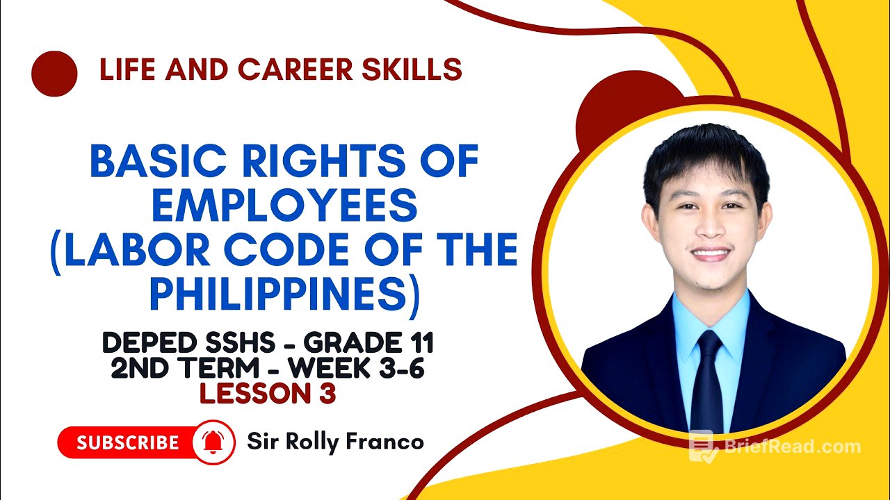 Basic Rights of Employees (Labor Code PH) | Workplace Considerations for Career Success | LCS