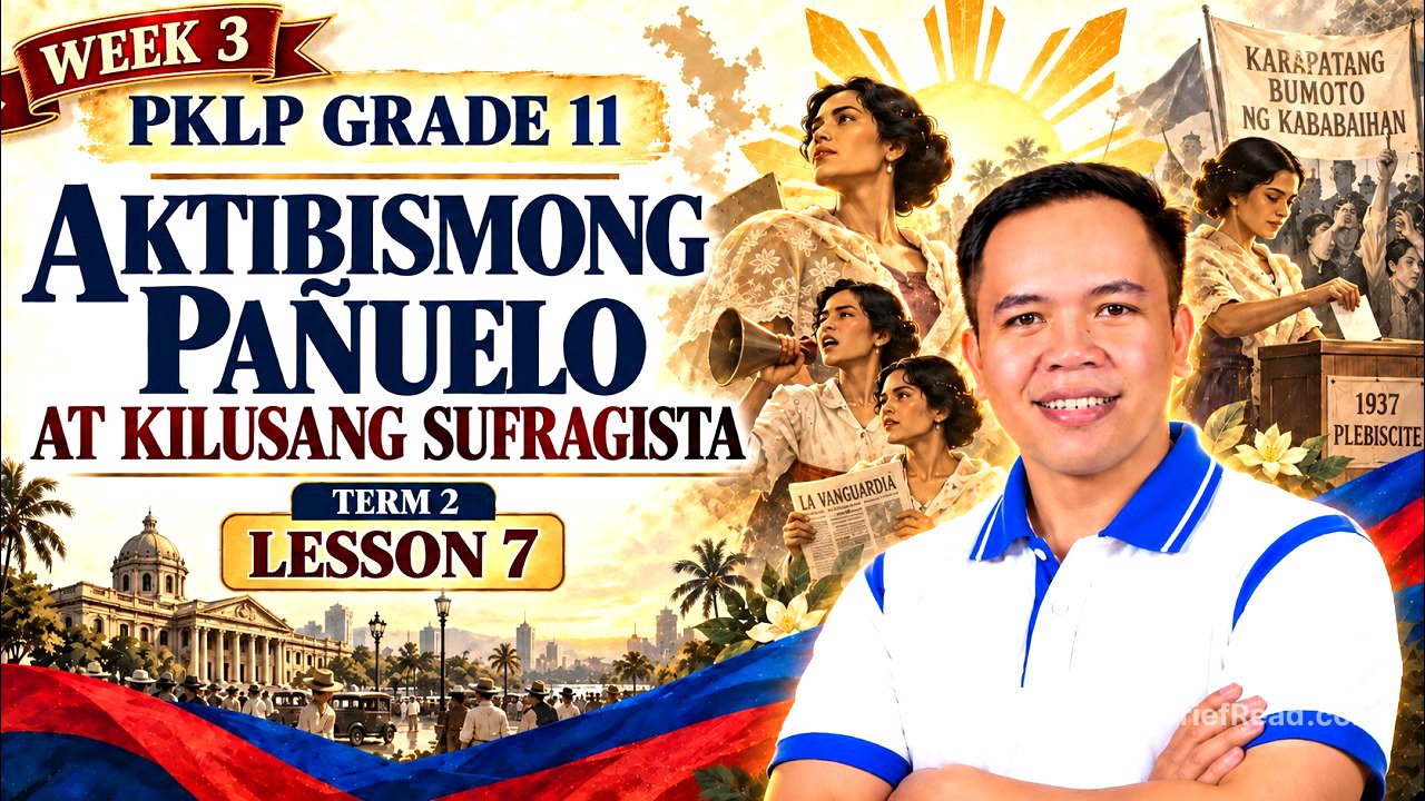 PKLP Term 2 Lesson 7: Kilusang Feminista- Panuelo at Sufragista (Week 3) 1/3