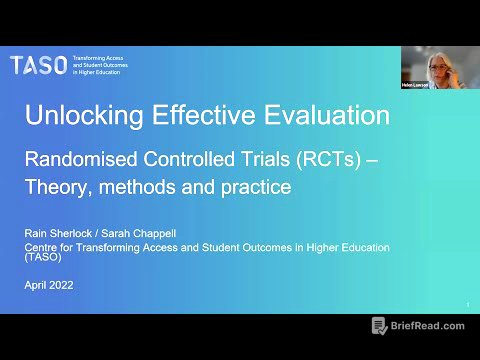 Randomised Controlled Trials (RCTs) - Method and Practice
