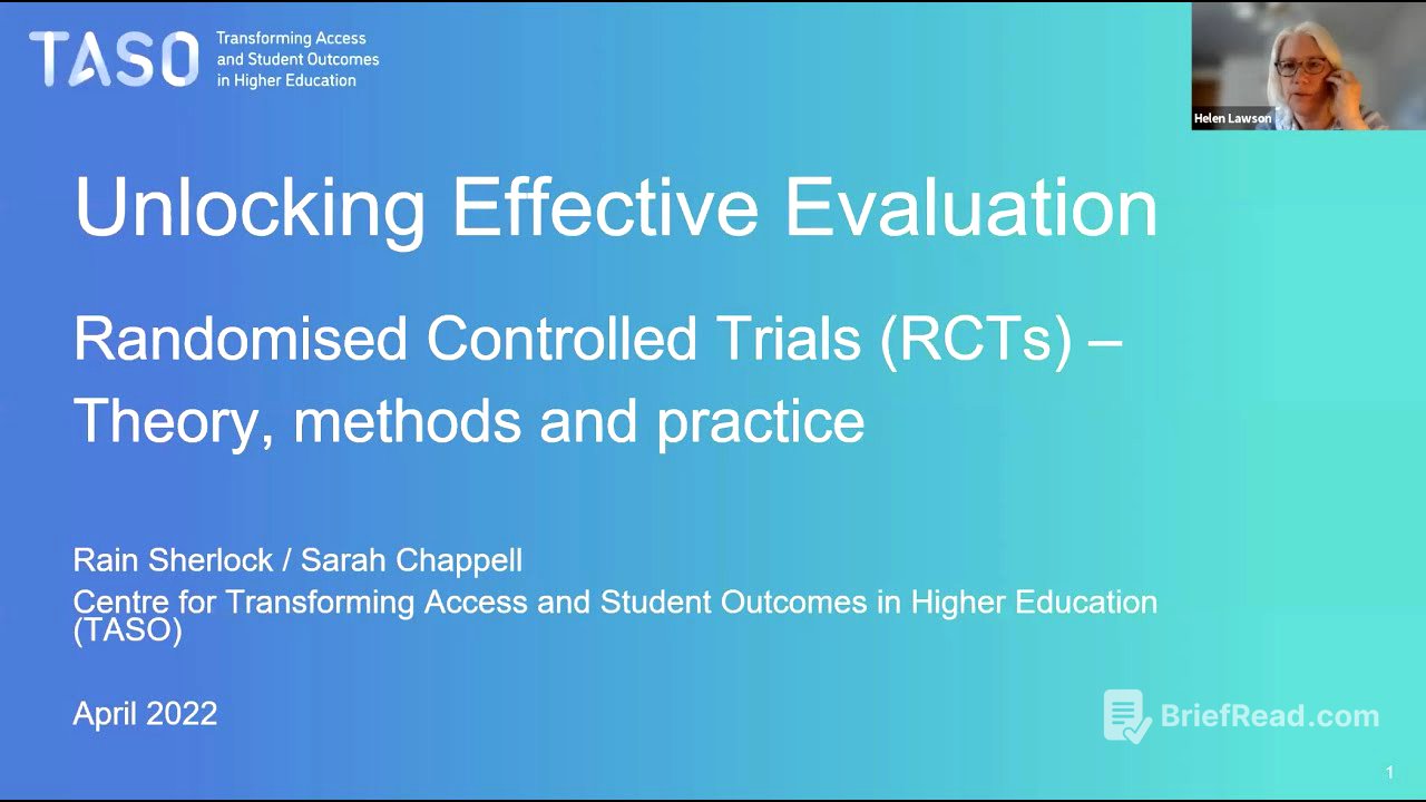 Randomised Controlled Trials (RCTs) - Method and Practice