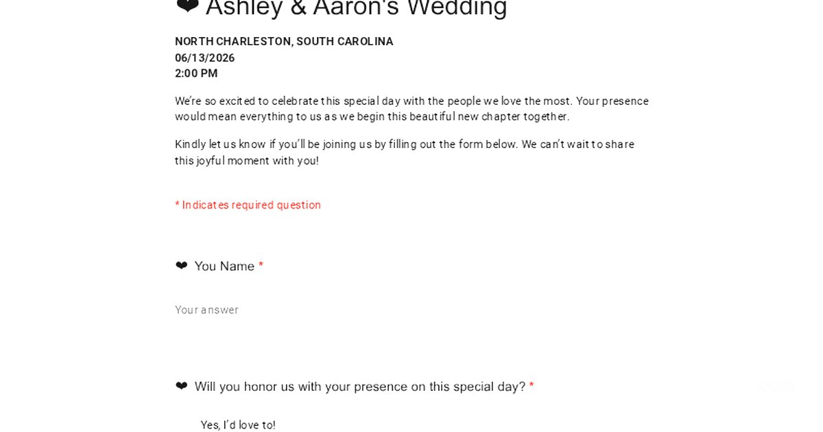 ❤︎ Ashley & Aaron's Wedding