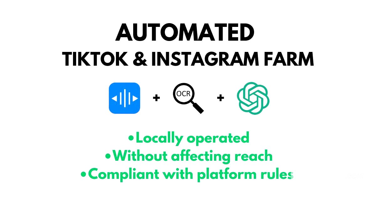 Create an Automated TikTok & Instagram Farm | Medium