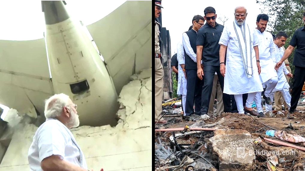 Modi at Ahmedabad crash site what is he thinking