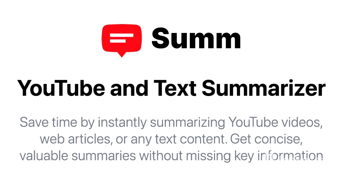 YouTube Summarizer App - Summ